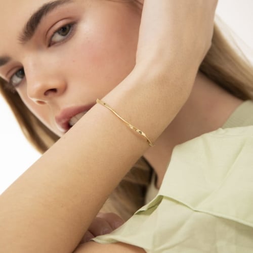 Eleonora semi-rigid bracelet in gold plating