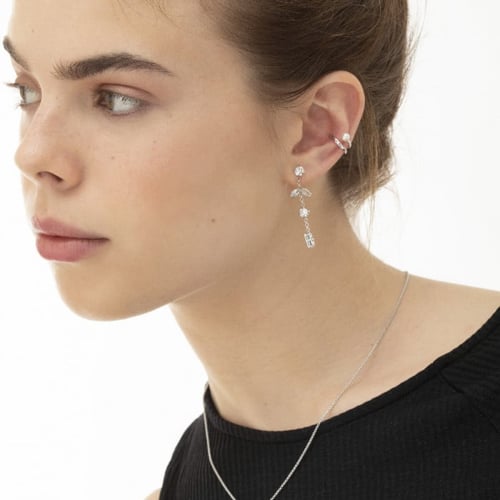 Melissa crystal earrings in silver