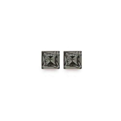Cube diamond earrings in silver