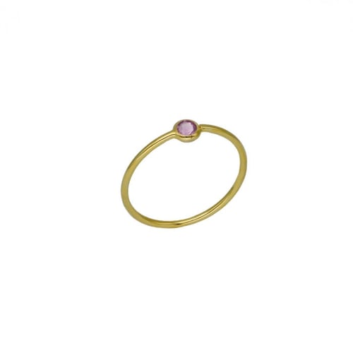 Lis violet ring in gold plating
