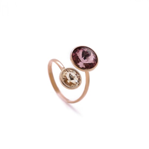 Basic antique pink antique pink ring in rose gold plating in gold plating
