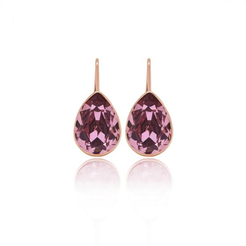 Essential antique pink antique pink earrings in rose gold plating
