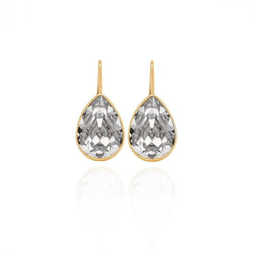 Essential crystal earrings in gold plating