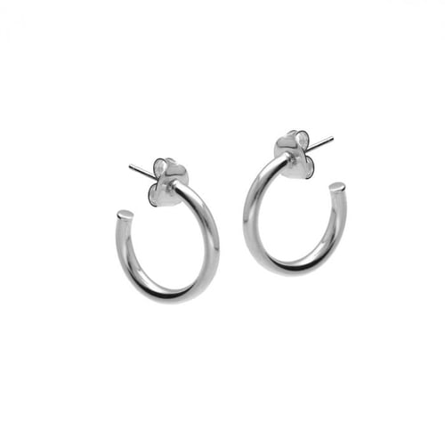 Small hoop earrings in silver