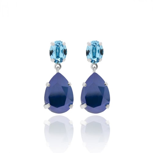 Celina tears royal blue earrings in silver