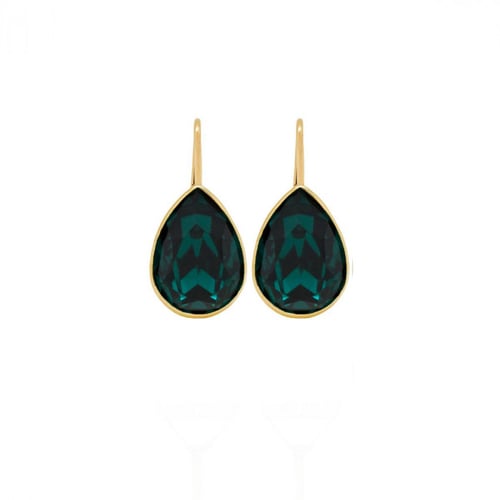 Essential emerald earrings in gold plating