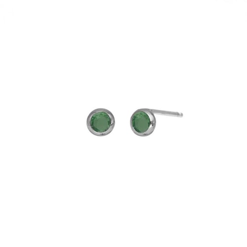 Lis emerald earrings in silver