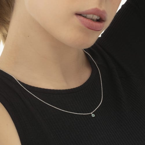 Lis emerald necklace in silver