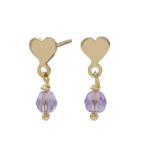 Alice heart tanzanite earrings in gold plating