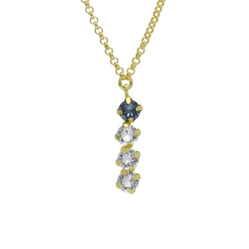 Fadhila denim blue necklace in gold plating