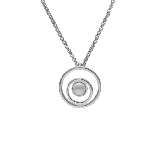 Perlite pearl necklace in silver