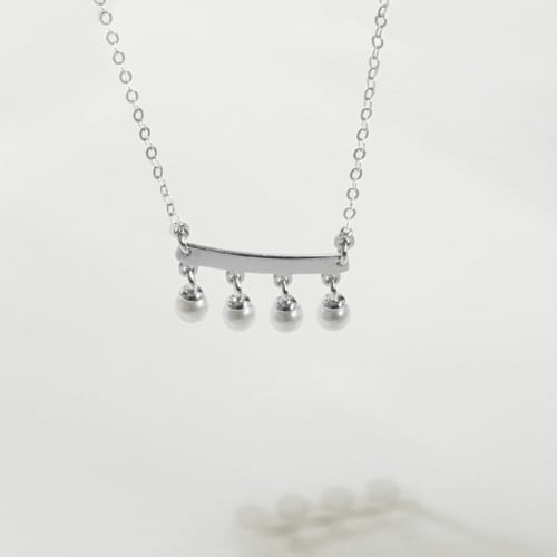 Collar corto perla elaborado en plata