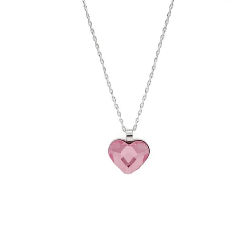 Cuore light rose rosaline necklace in silver