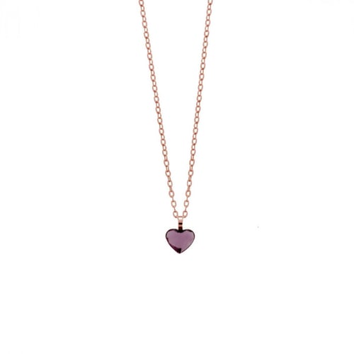 Cuore heart antique pink necklace in rose gold plating in gold plating
