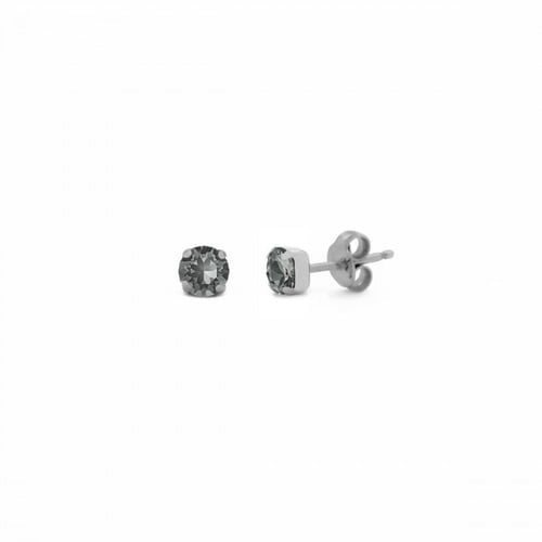 Celina round diamond earrings in silver