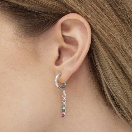 Valeria multicolour earrings in silver