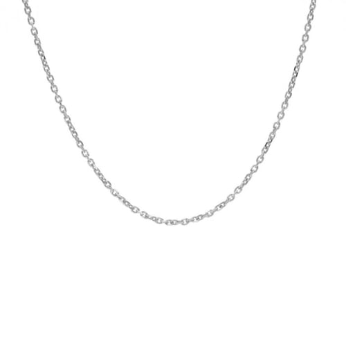 Rhodium-plated diamantada chain of 45 cm