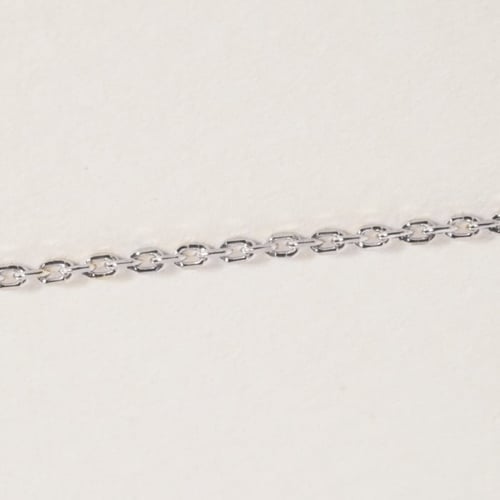 Rhodium-plated diamantada chain of 45 cm