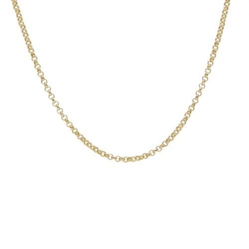 Gold-plated rolo chain of 45 cm