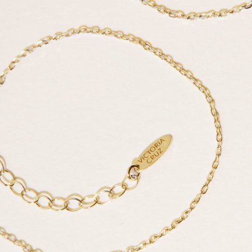 Gold-plated diamantada chain of 40 cm + 5 extra