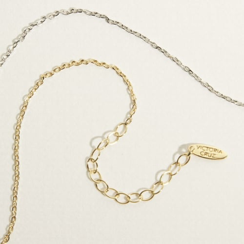 Gold-plated diamantada chain of 40 cm + 5 extra