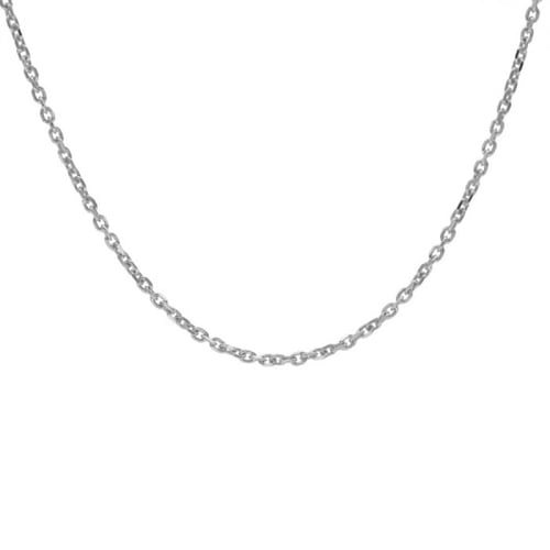 Rhodium-plated diamantada chain of 40 cm + 5 extra