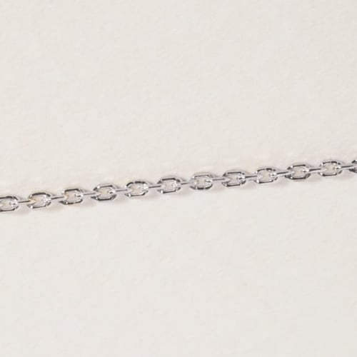 Rhodium-plated diamantada chain of 40 cm + 5 extra