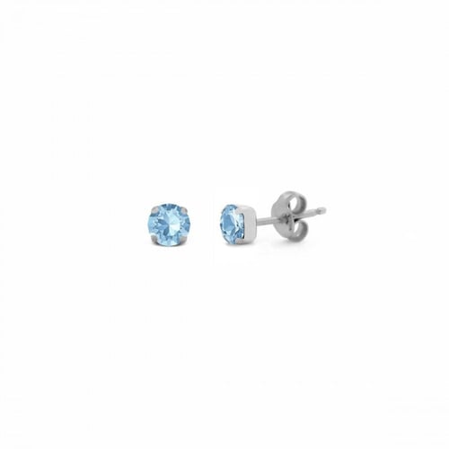 Celina round aquamarine earrings