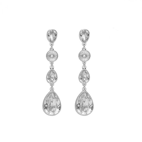 Essential tear crystal earrings in silver