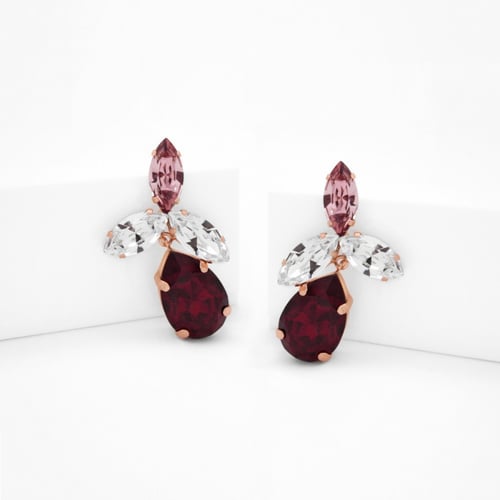 Celina tears siam earrings in rose gold plating in gold plating