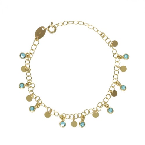 Obelia aquamarine bracelet in gold plating