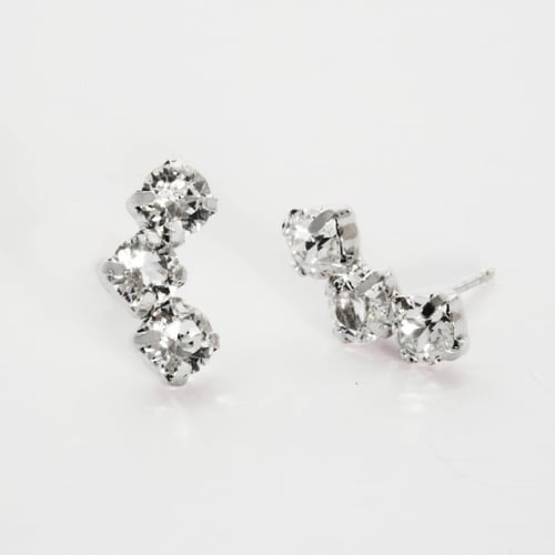 Jade crystals crystal earrings in silver