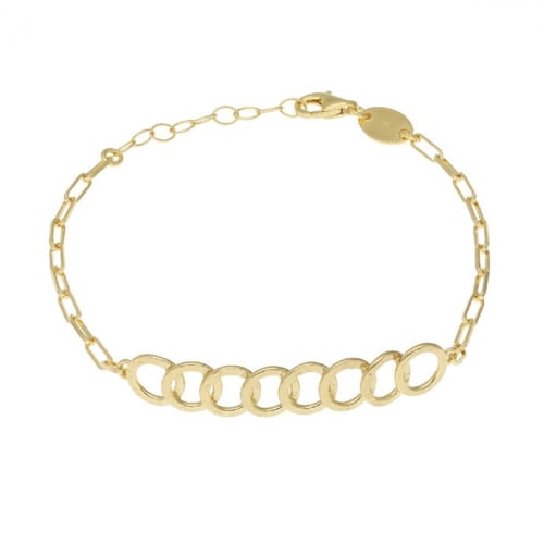 Omega chain bracelet in gold plating.