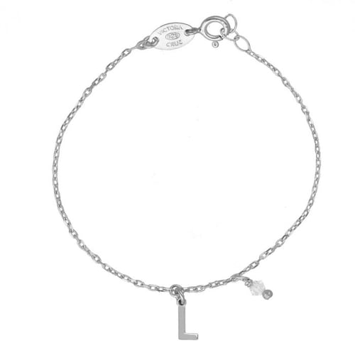 THENAME letter L crystal bracelet in silver