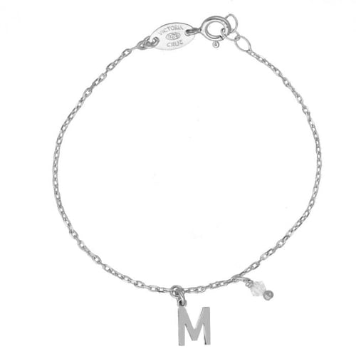 THENAME letter M crystal bracelet in silver