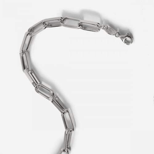 Pulsera ajustable cadena elaborada en plata