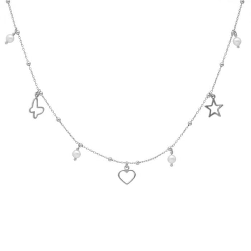 Soulmate motivos pearl necklace in silver