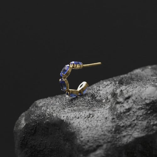 Etnia marquise sapphire earrings in gold plating