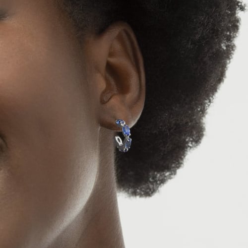 Etnia marquise sapphire earrings in silver