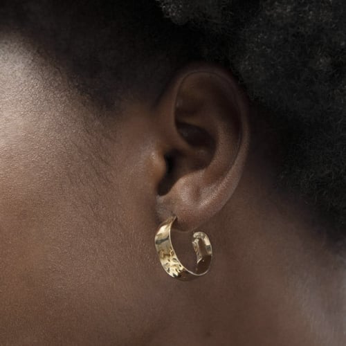 Arlene texture earrings in gold plating