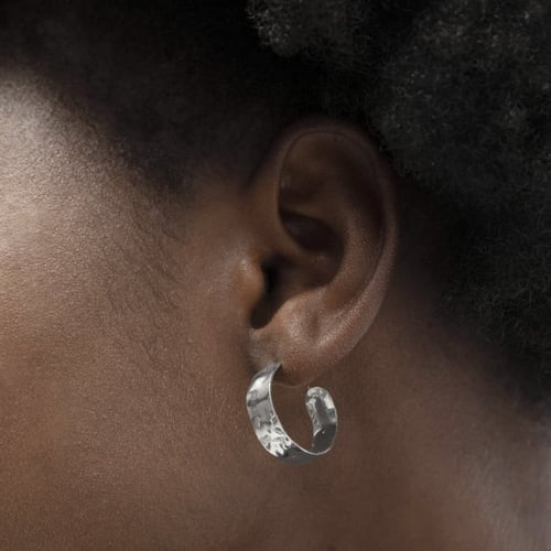Arlene texture earrings in silver