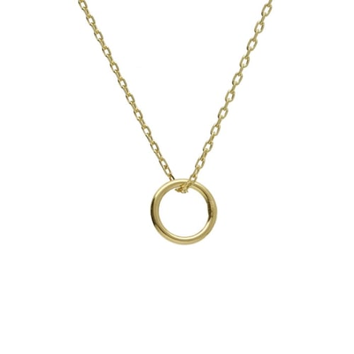 Brava circle necklace in gold plating
