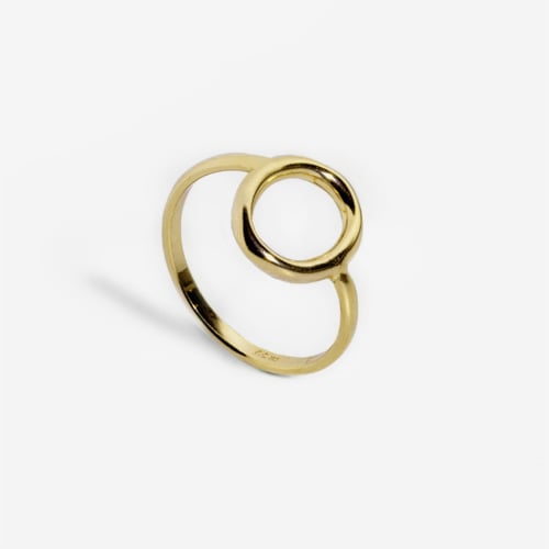 Brava circle ring in gold plating