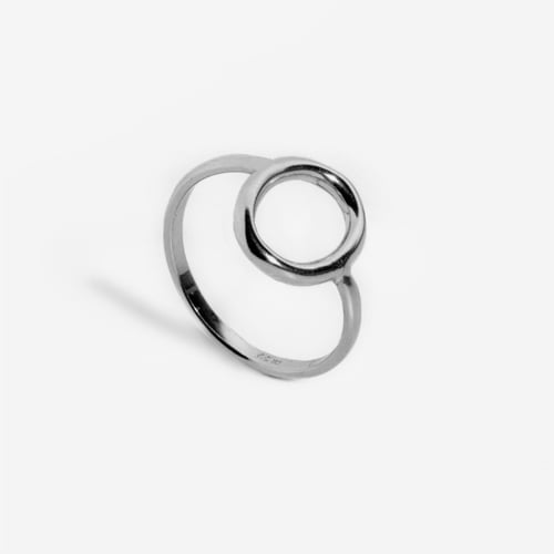 Brava circle ring in silver