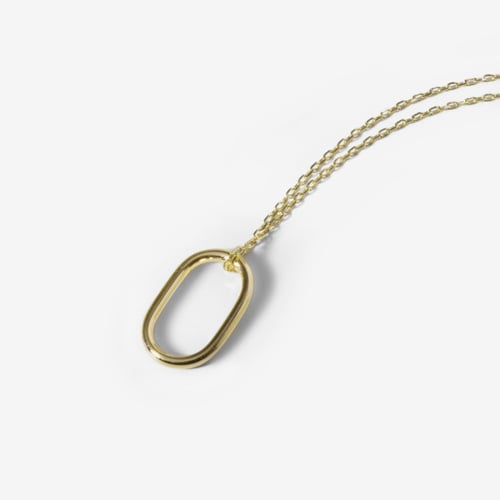 Brava oval necklace in gold plating