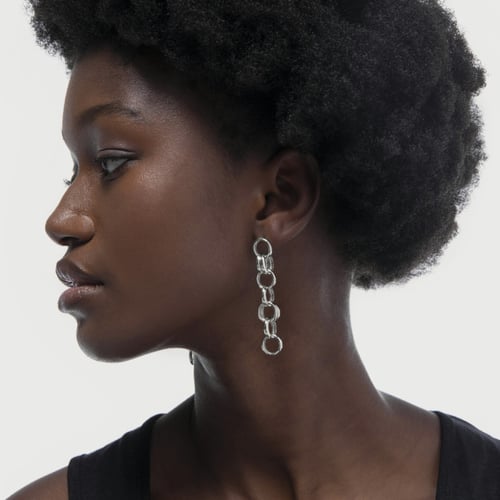 Brava circle earrings in silver