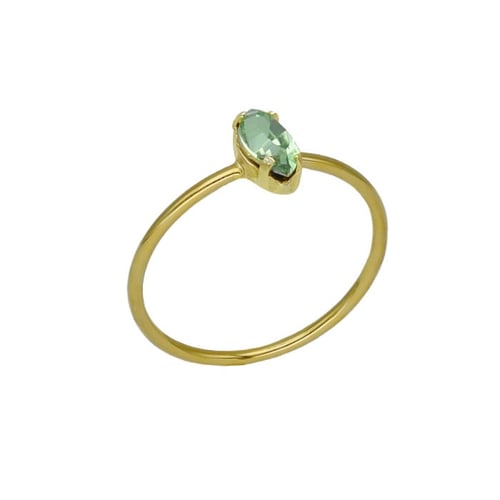 Bianca marquise peridot ring in gold plating