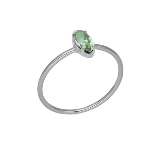 Bianca marquise peridot ring in silver