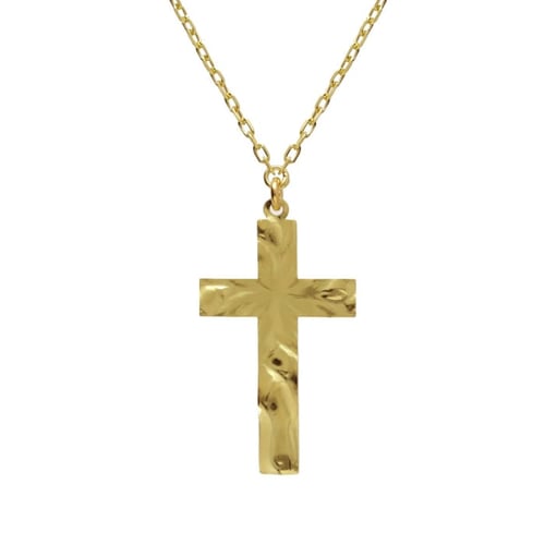 Collar cruz de Arlene bañado en oro