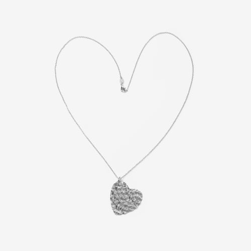 Ghana heart necklace in silver